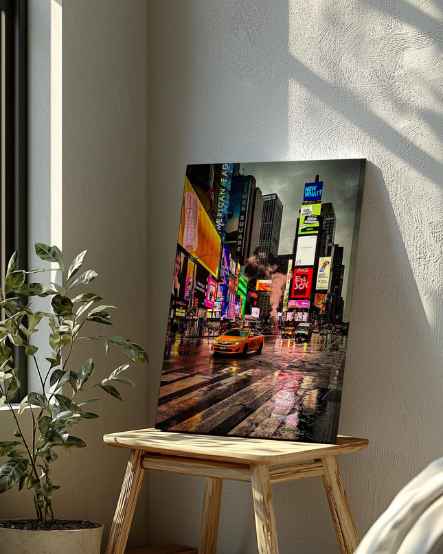 Times Square New York City - Framed Canvas Wall Art Print