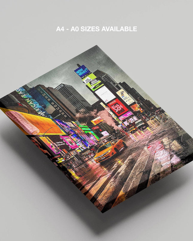 Times Square New York City - Framed Canvas Wall Art Print