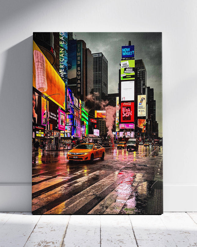 Times Square New York City - Framed Canvas Wall Art Print