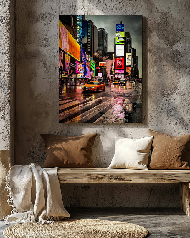 Times Square New York City - Framed Canvas Wall Art Print