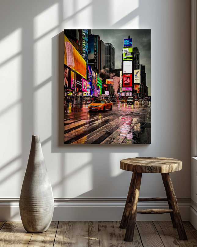 Times Square New York City - Framed Canvas Wall Art Print