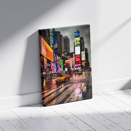 Times Square New York City - Framed Canvas Wall Art Print