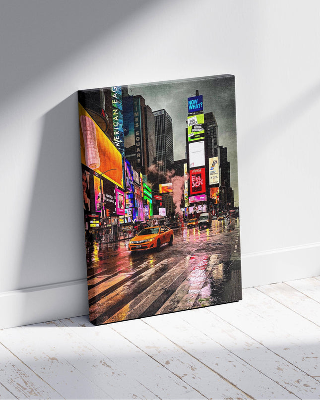 Times Square New York City - Framed Canvas Wall Art Print